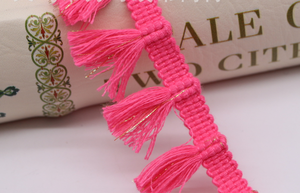 3 cm Largeur Polyester Coton Tassel Dentelle Colorée Métallique Doré <span class=keywords><strong>Frange</strong></span> <span class=keywords><strong>Balai</strong></span> pour Literie Rideaux Téléphones Cellulaires Accessoires - Product Image 4