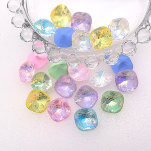 Adornos de cristal con forma de diamante cuadrado para ropa, accesorios de joyería DIY, base puntiaguda, para decoración de joyas - Product Image 2