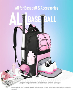 Sac de sport professionnel pour enfants et jeunes, sac à dos personnalisé pour le baseball et le softball avec compartiment à chaussures pour la randonnée et le camping - Product Image 2