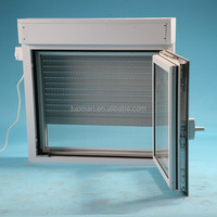 Fenêtre coulissante monobloc TOMA en acier inoxydable, écran pliant moderne en alliage d'aluminium, store vertical, plus de 5 ans, TMS55