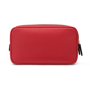 Customized Mens High Quality Double Zip PU Leather Toiletry Washbag - Product Image 5