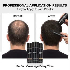 ผลิตภัณฑ์จัดแต่งทรงผม โลโก้สั่งทำ วิกผม เส้นใยสังเคราะห์ เคราตินเพิ่มความหนา ผงสเปรย์เส้นใยผม ใบรับรอง MSDS สำหรับผู้ชายและผู้หญิง - Product Image 2