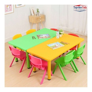 Kids Plastic Table and <b>Chair</b> Set Ergonomic Design Durable Material Classroom Playroom Friendly for Toddlers Young <b>Children</b> - Product Image 2