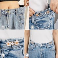 Ensemble de luxe de 22 pièces épingles à bouton amovibles en jean 10 14 pièces tendeur de taille instantané pas de couture requise ancres strass pour