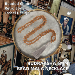Collar de Meditación y Oración Vintage con 108 Cuentas de Rudraksha, Borla de Vajra Bodhi de 6MM, Ideal para Bodas, Fiestas, Compromisos, Excelente Idea de Regalo - Product Image 2