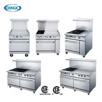 Cuisinière professionnelle en acier inoxydable avec brûleurs à gaz GPL/GN et four, 24 et 36 pouces, pour cuisine de restaurant, vente en gros fabricant