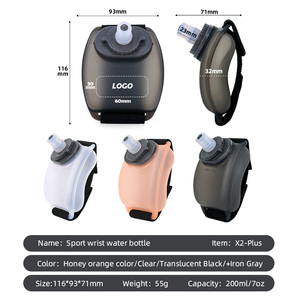 Bouteille d'eau pliable en silicone de haute qualité avec logo personnalisé, 200 ml, portable, anti-fuite, mignonne, pour la gym, le sport, la course à pied - Product Image 5