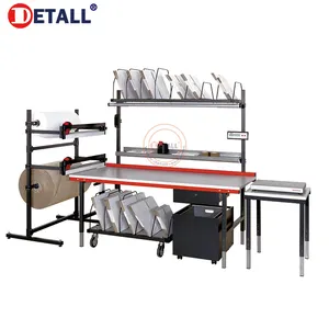 bubble bag wrap cutting machine with rotating assembly packaging table packing station