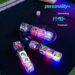 ไฟแช็คลูกเต๋าหมุนเรืองแสงแบบเติมได้ ลายการ์ตูน พร้อมเปลวไฟสีแดง - Product Image 4