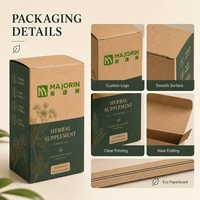 Boîte de compléments alimentaires en papier kraft écologique avec logo personnalisé, vente en gros, emballage alimentaire recyclable, capsules rectangulaires, Chine