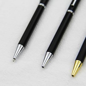 Delicate Promotion Twist Metal Ballpoint <b>Pen</b> Stylus Business Custom LOGO Black <b>White</b> - Product Image 5