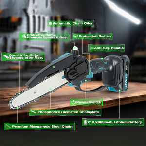 Chain Saw Machine Price Portable Power Saws for Trimming <b>Tree</b> <b>Branches</b> and Cutting Wood Battery Mini Chainsaw GT-1004 Battery - Product Image 2