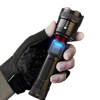 Lampe torche tactique LED super lumineuse 10000 lumens, étanche IP65, rechargeable par USB, avec corps en ABS