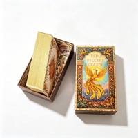 Cartes de tarot en papier d'art, taille standard, avec boîte personnalisée pour la découverte de soi, faible MOQ, fabrication en usine