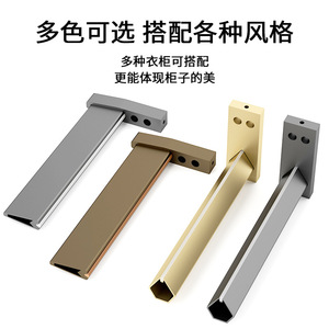 Tringle de penderie murale en alliage d'aluminium, tringle épaisse pour rangement de placard, design moderne, style minimaliste - Product Image 3