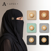 APEX Fabricant d'étiquettes en cuir décoratives personnalisées avec logo de marque, motif OEM ODM, accessoires vestimentaires, étiquette en cuir pour hijab