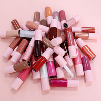 Tube de gloss à lèvres mini 136 couleurs en gros, étiquette privée, logo personnalisé, imperméable, longue tenue, brillant, mat, rouge à lèvres liquide