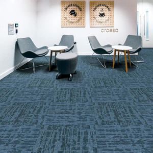 Dalles de moquette modernes à motif rayé carré, antidérapantes, pour la maison, le bureau, le salon, la chambre, revêtement de sol 60301 60302 60303 60304 - Product Image 4