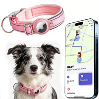 Collier GPS pour animaux de compagnie, AirTag, suivi des chiens, collier en nylon anti-perte, compatible avec iOS et Android