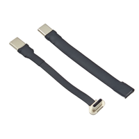 Cable USB 2.0 de Cobre Puro, Tipo C Macho, Recto, Flexible, Interconexión Circular, Ángulo Recto de 90 Grados, para Dispositivos Digitales 3C