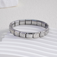 Bracelet à breloques italiennes DIY Splicing Bracelet de module détachable élastique italien en acier inoxydable | Étoile