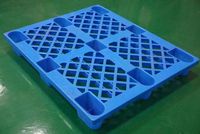 Palettes de blocs en plastique HDPE écologiques 1000*800*140mm Entrée à 4 voies à simple face pour une utilisation en entrepôt industriel en vente