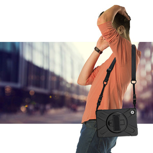 Pour tablette Lenovo Tab M10 Plus <span class=keywords><strong>TB</strong></span>-<span class=keywords><strong>X606F</strong></span> <span class=keywords><strong>TB</strong></span>-<span class=keywords><strong>X606X</strong></span>, design sportif, sangle de maintien avec support rotatif à 360 degrés - Product Image 5