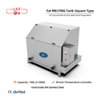 LST High-Speed 100150/300/500/1000/2000L Cacaoboter Smelt Tank Machine, Vierkante Vorm, Vet Smeltmachine voor Chocolade