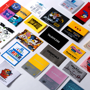 Etiquetas de marca de buena calidad para ropa, etiquetas de nombre para ropa, logotipo de marca tejido, etiqueta principal de ropa, Etiquetas tejidas de tela de costura - Product Image 2