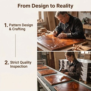 <span class=keywords><strong>Parquet</strong></span> en bois sur mesure fait main avec motifs incrustés pour la décoration personnalisée de la maison et les projets d'ingénierie - Product Image 2