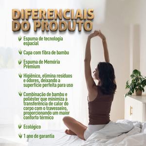 Almohada Ortopédica Viscoelástica en Forma de U para Cuello, Marca NASA, con Soporte para el Cuello, <span class=keywords><strong>Fibra</strong></span> de Bambú, Diseño Moderno, Patrón Sólido, 200 Hilos - Product Image 5