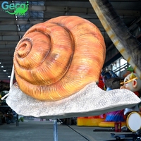 Modèle d'escargot animatronique grandeur nature pour parcs zoologiques, jardins intérieurs, parcs d'aventure et parcs à thème