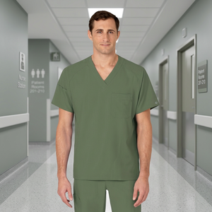 Custom Made Eco-Friendly 100% Polyester Spandex Woven Comfortable Lightweight Medical Scrub Shirts Plus Size <b>Beauty</b> <b>Uniforms</b> - Product Image 4