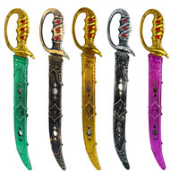 Épées en plastique électroplaquées colorées et couteaux généraux pour accessoires de performance, costumes de cosplay et jouets pour fêtes costumées d'Halloween
