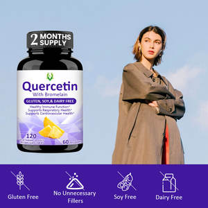 Cápsulas de quercetina ODM OEM, suplemento dietético con bromelina que promueve un sistema inmunológico saludable y apoya la salud respiratoria - Product Image 2