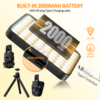 Lampu cincin Led Mini ponsel, lampu swafoto kotak Led Mini dapat diatur untuk pintar 2024
