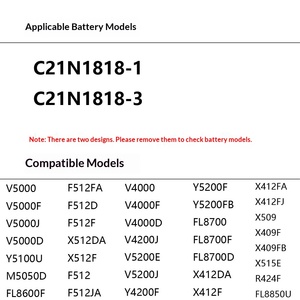 C21N1818 Laptop <b>Battery</b> For ASUS Vivobook X512F X512DA F512FA 37Wh Replacement <b>Battery</b> CE RoHS Wholesale Bulk - Product Image 5