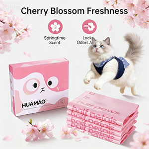 Sacs à déjections canines roses extra épais et résistants, sacs à déchets pour animaux de compagnie anti-fuites pour la promenade, les voyages et tous les animaux de toutes tailles - Product Image 5