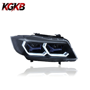 Conjunto de Faros LED KGKB para <span class=keywords><strong>BMW</strong></span> Serie 3 E90 E91 <span class=keywords><strong>316i</strong></span> 318i 320i <span class=keywords><strong>2005</strong></span>-2012, Estilo Láser, Lente de Proyector Mejorada, Conexión Plug and Play - Product Image 1