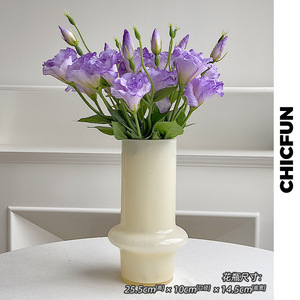 Bouquet de fleurs artificielles en soie Lisianthus, réaliste, fait main, décoration moderne pour la maison, mariage, baby shower - Product Image 4