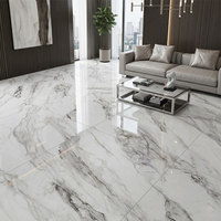 Carreaux de sol en porcelaine marbrée de luxe 60x120cm, brillants, antidérapants, imperméables, résistants à l'usure, modernes, pour salle de bain, villa, hall, salon