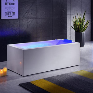 Vasca Idromassaggio Quadrata da Interno con Cascata e Getti d'Aria, Vasca Spa in Acrilico per 1 <span class=keywords><strong>Persona</strong></span> - Product Image 3