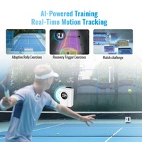 Machine à balles de tennis intelligente AI, lanceur électrique de balles de tennis, 60 tours par minute, vitesse de 80 mph, contrôle par application Bluetooth pour usage domestique, club ou terrain.