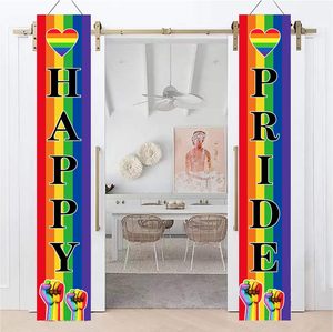 Striscione Progress Pride per Portico, Decorazione per il Mese del Pride di Giugno, Arcobaleno LGBTQ, per Porta d'Ingresso, Parete, Interni ed Esterni, Sfondo per Photo Booth - Product Image 5