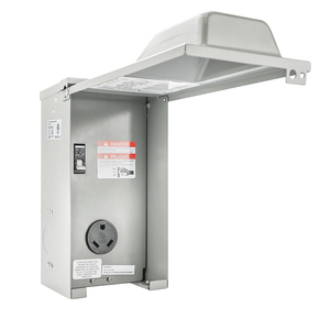 Panel de toma de corriente temporal, panel eléctrico RV Pedestal, caja de panel de interruptor RV de 30 amperios, precableado y sin medida, resistente a la intemperie - Product Image 3