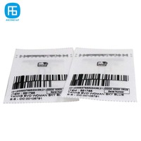 Étiquette textile RFID tissée personnalisable avec code-barres et code QR, imprimable, UHF, pour vêtements et vente au détail