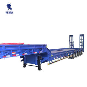 Semirremolque de cuello de cisne desmontable de 3 ejes, camión de hormigas de <span class=keywords><strong>cama</strong></span> baja Lowboy <span class=keywords><strong>con</strong></span> construcción de acero - Product Image 5