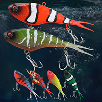 En gros, Leurre de pêche VIB souple, Swimbait à queue fourchue avec lest interne, 2 hameçons triples ultra-résistants, Appât artificiel pour bar.