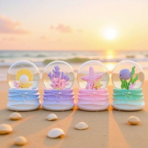 Souvenir de plage personnalisé, globe à neige en résine, artisanat décoratif, boule à neige aquatique - Product Image 3
