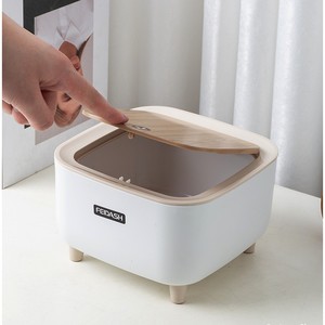 Đa-Chức Năng Vuông Máy Tính Để Bàn Chất Thải Container Nhấn Loại Nhựa Thùng Rác Với Pop Lên Tính Năng - Product Image 2